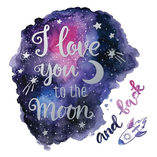 Trend képeslap - I love you to the moon