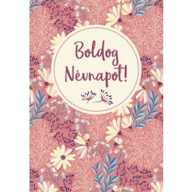 Névnap - virágos képeslap