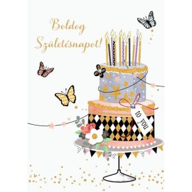 Születésnap - Tortás képeslap