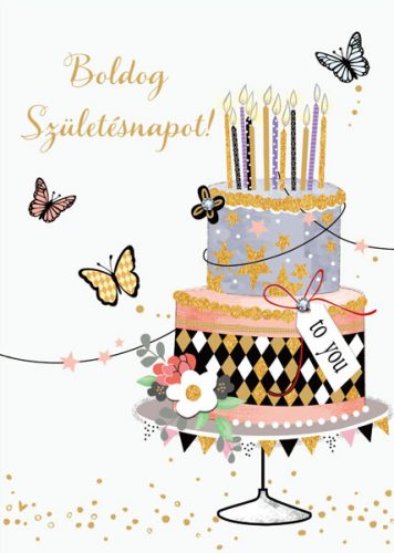 Születésnap - Tortás képeslap