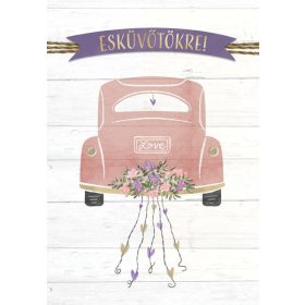 Esküvő - Autós képeslap