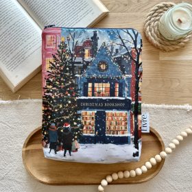 Christmas Bookshop könyvtok - Cipzáras