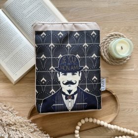 Poirot könyvtok - Cipzáras