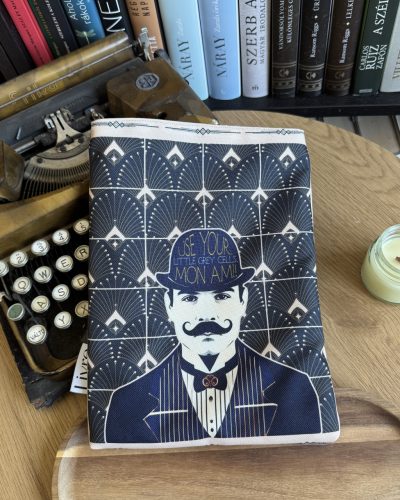 Poirot  könyvtok - Cipzáros