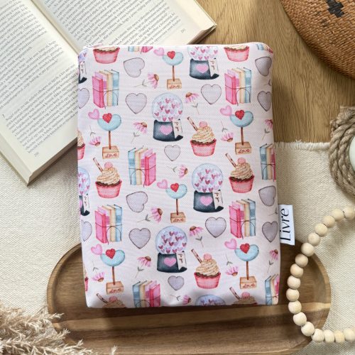 Cupcake könyvtok - Cipzáros