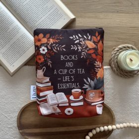 Books and Tea könyvtok - Cipzáras